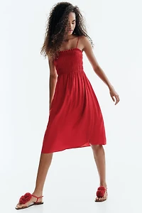 Smocked Strappy Dress