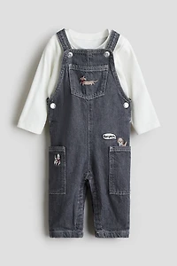 2-Piece Overall and Shirt Set