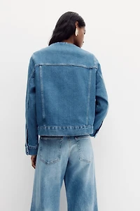 Collarless Trucker Jacket