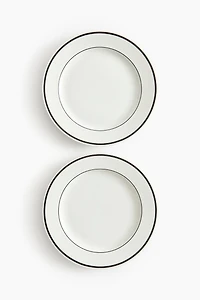 Lot de 2 grandes assiettes en porcelaine