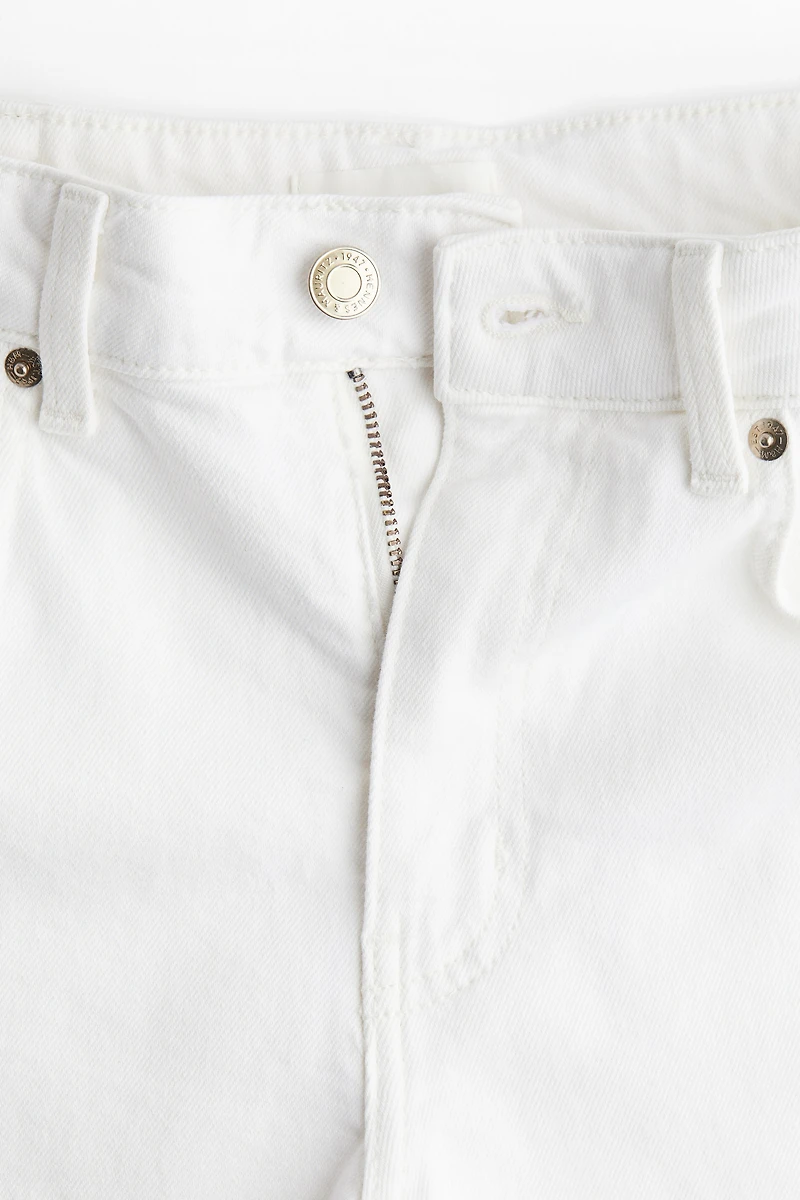 Short taille haute en denim