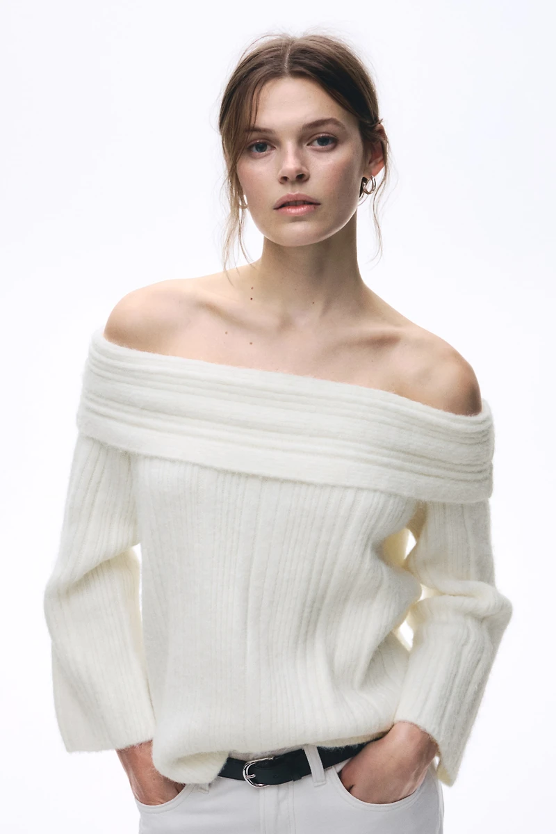 Off-the-Shoulder Sweater