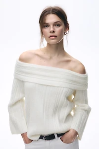 Off-the-Shoulder Sweater