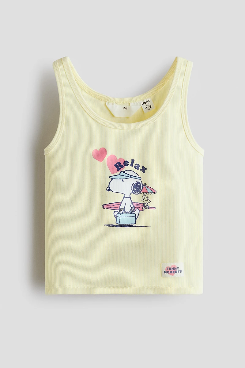 Tank Top with Printed Motif