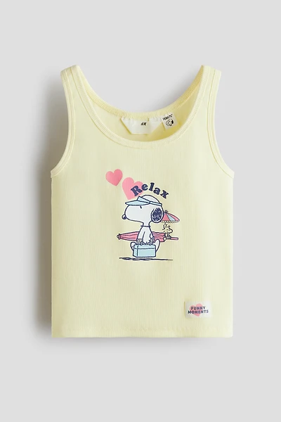Tank Top with Printed Motif