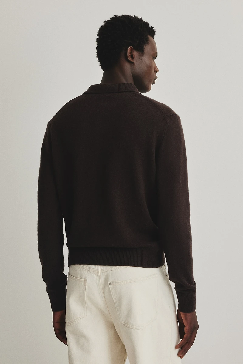 Regular-Fit Wool Polo Shirt