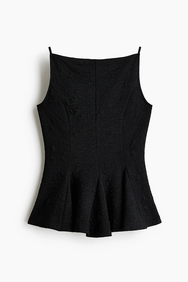 Textured Peplum Top