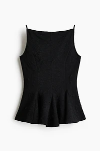 Textured Peplum Top