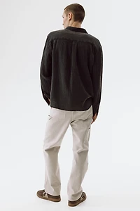 Regular-Fit Cotton Muslin Shirt
