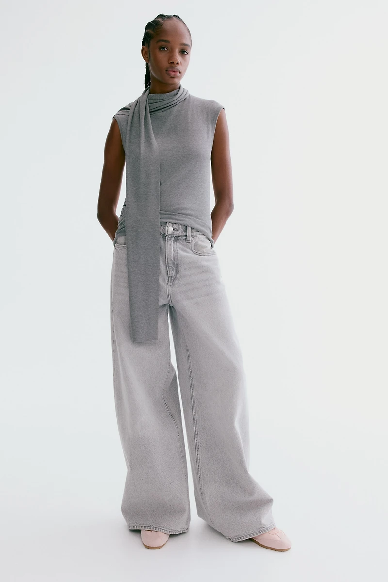 Top with Scarf Collar