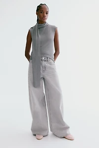 Top with Scarf Collar