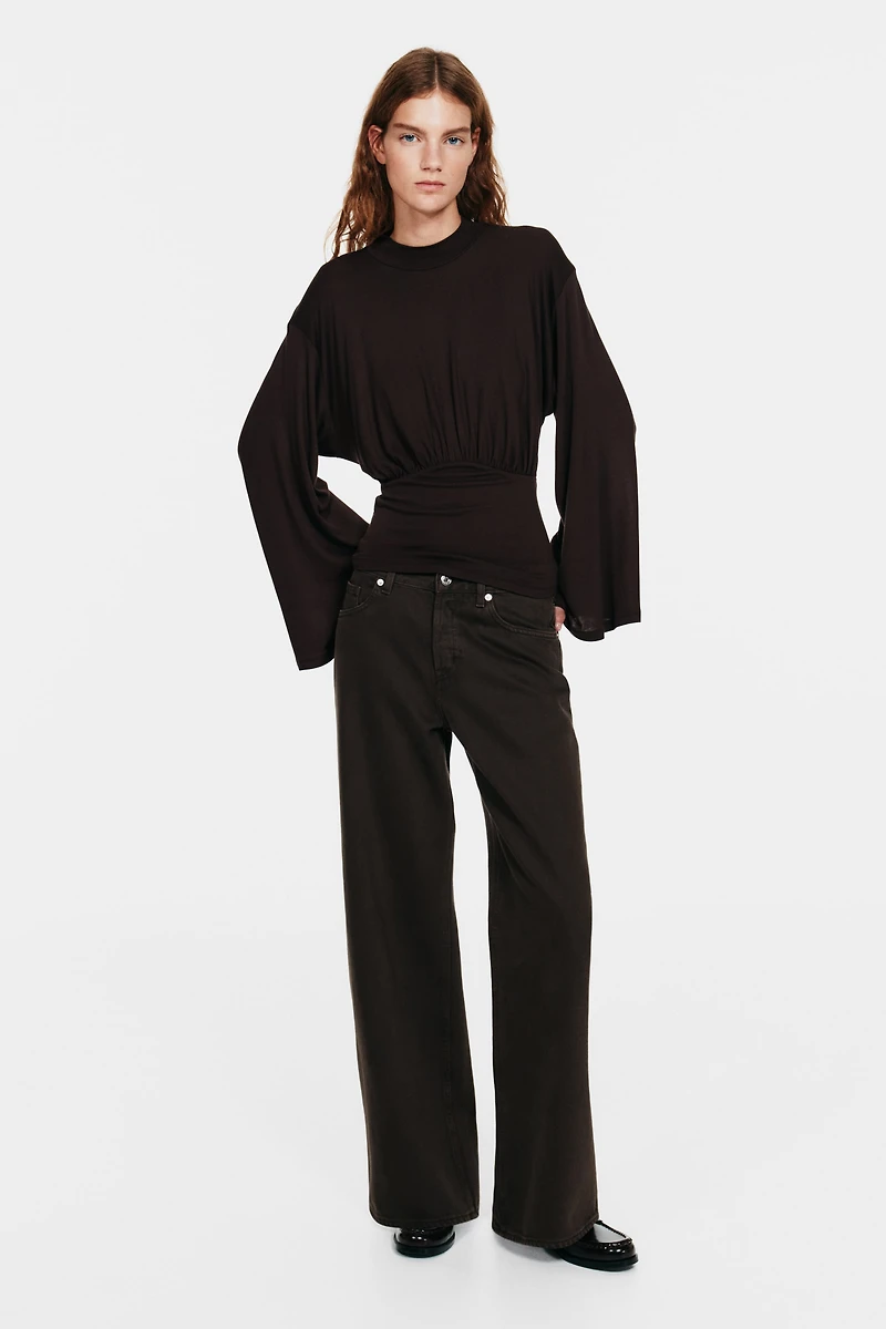 Haut en jersey à effet drapé