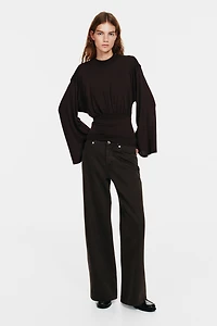 Haut en jersey à effet drapé