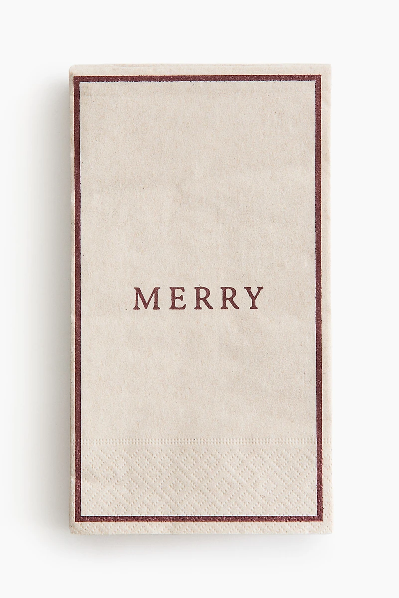 Lot de 15 serviettes en papier rectangulaires