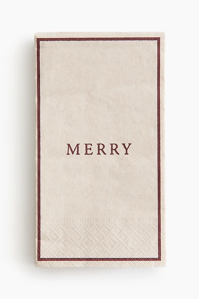 Lot de 15 serviettes en papier rectangulaires