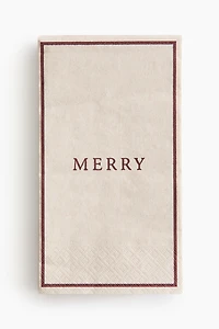 Lot de 15 serviettes en papier rectangulaires