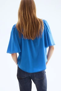 Cotton-Blend Blouse