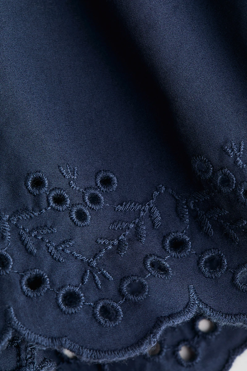 Shorts with Eyelet Embroidery