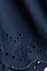 Shorts with Eyelet Embroidery