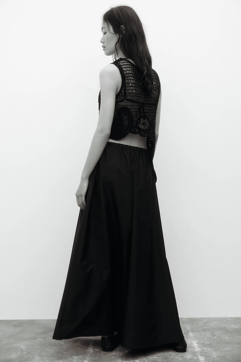 Cotton Poplin Maxi Skirt