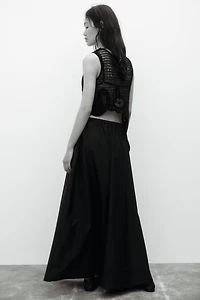 Cotton Poplin Maxi Skirt