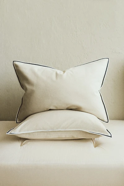 Housse de coussin en toile coton