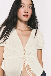 Plumeti Tie-Front Top