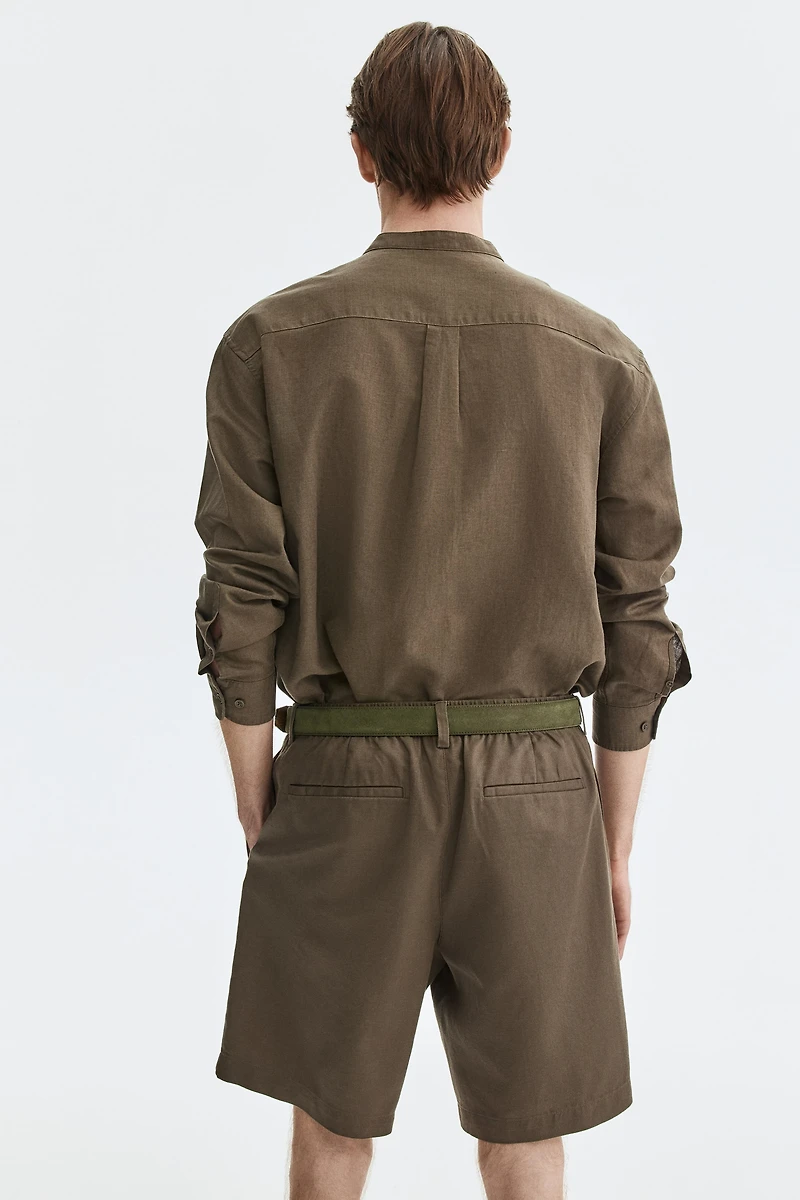 Relaxed-Fit Linen-Blend Shorts