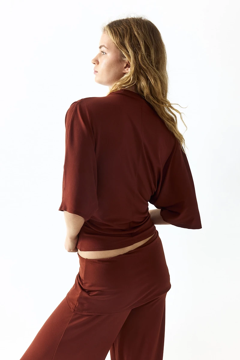 Haut en jersey à effet drapé