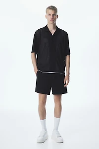 Loose-Fit Mesh Resort Shirt