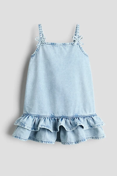 Bow-Detail Denim Dress