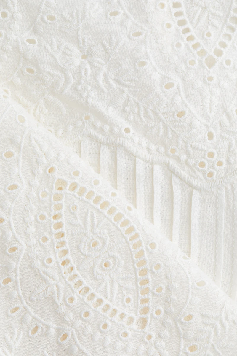 Blouse with Eyelet Embroidery
