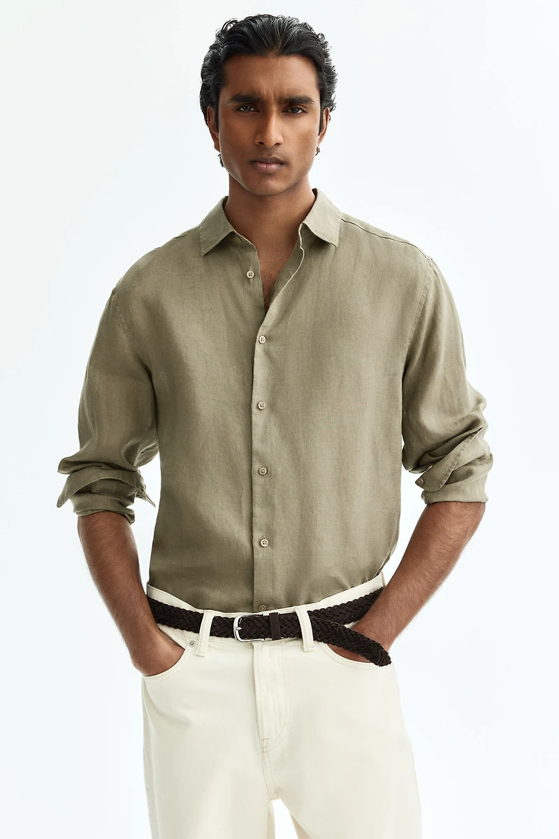 Slim Fit Linen Shirt