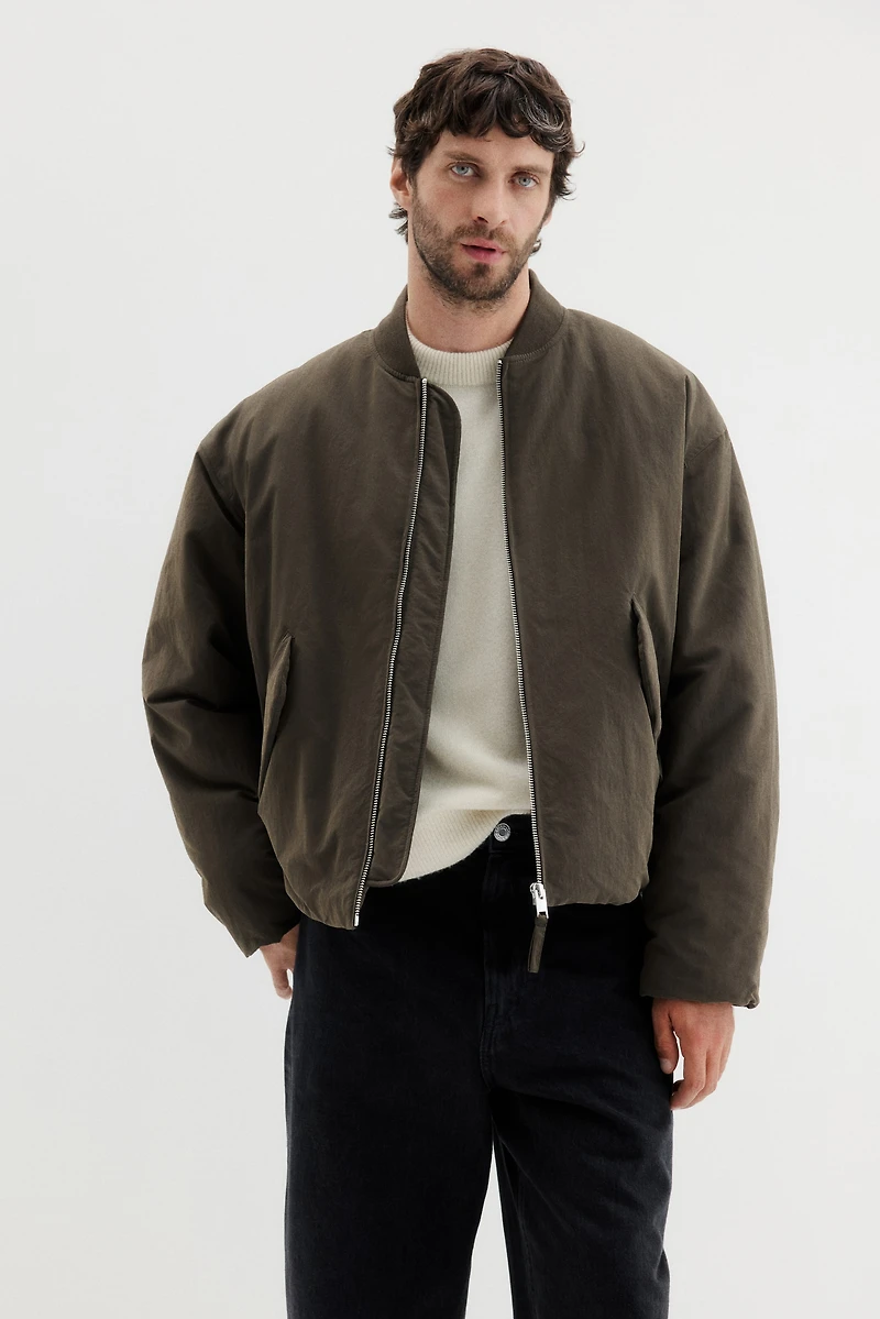 Blouson d'aviateur ample en nylon