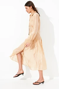 Shirt Dress with Tapered Waist