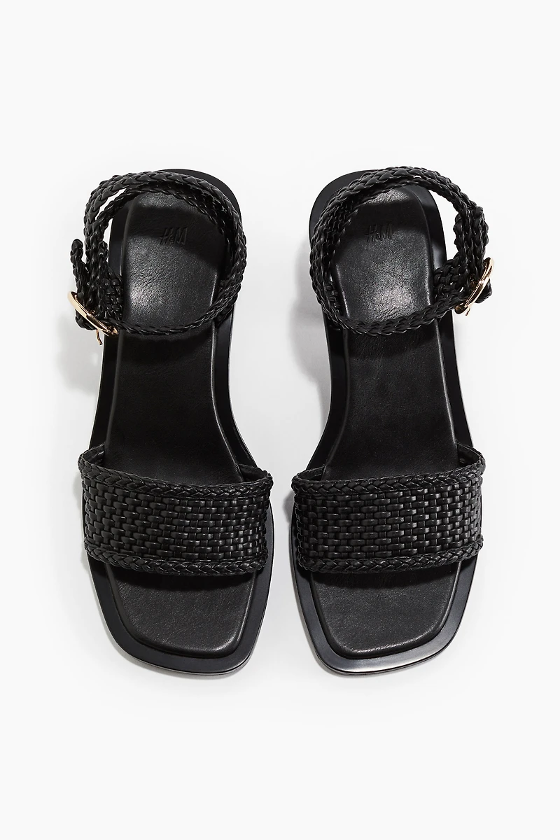 Braided Sandals with Heel