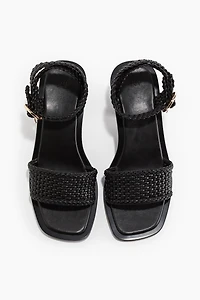 Braided Sandals with Heel