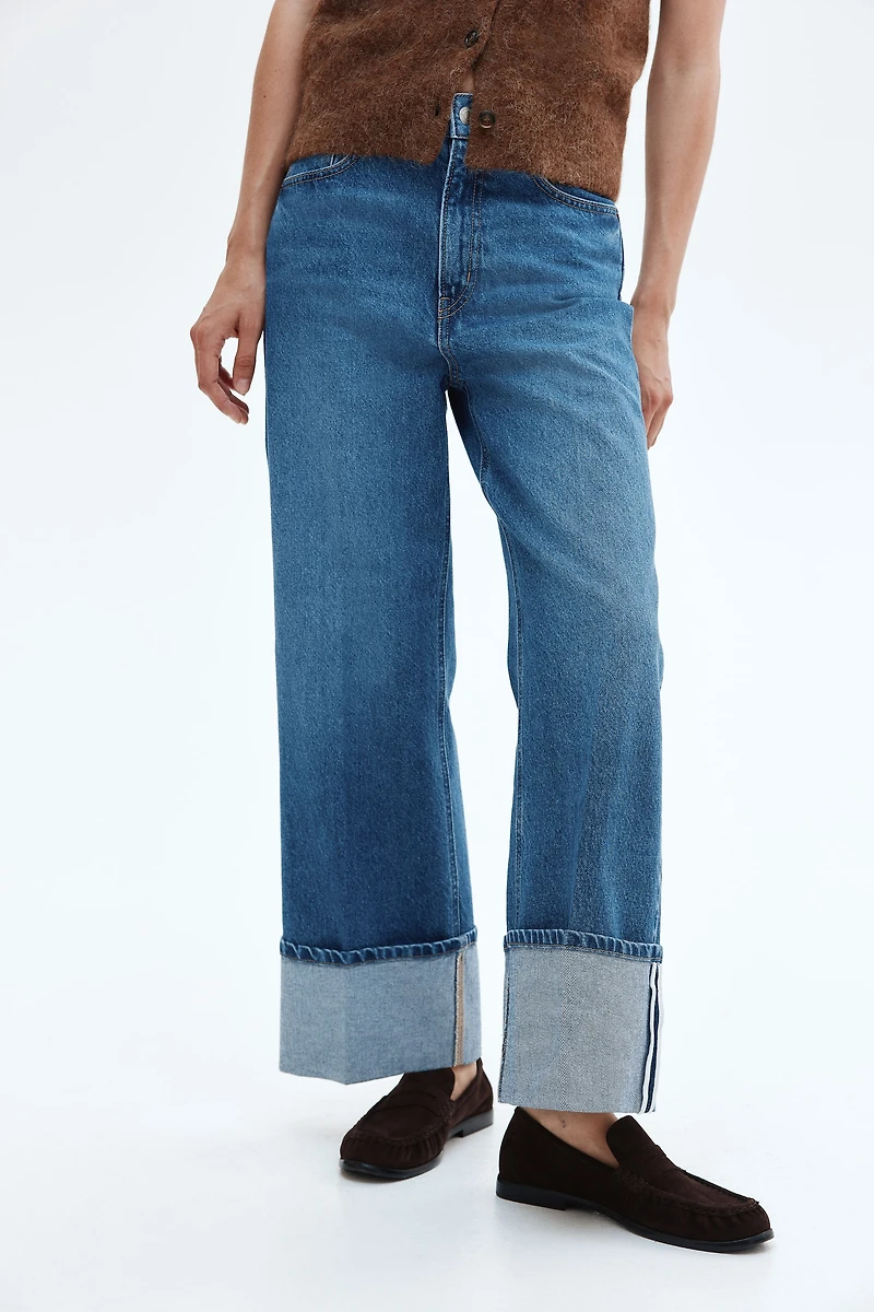 Wide High Ankle Jeans
