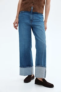 Wide High Ankle Jeans