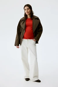 MAMA Ribbed Jersey Top