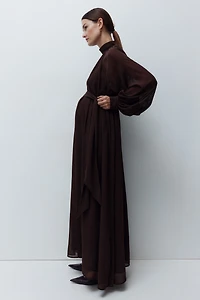 MAMA Long-Sleeved Chiffon Dress