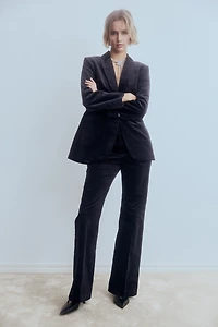 Pantalon évasé en velours