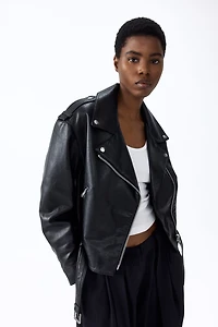 Coated Biker Jacket