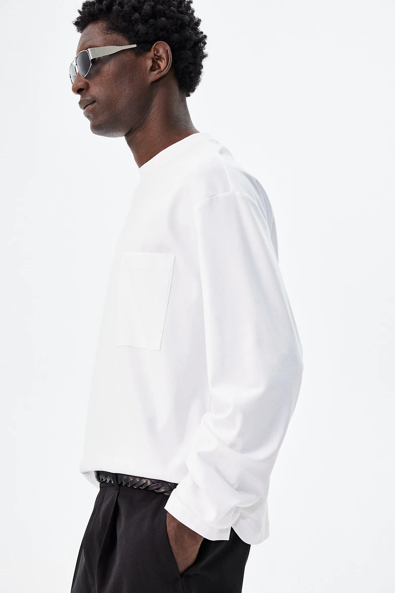 Loose-Fit Long-Sleeved Jersey Shirt