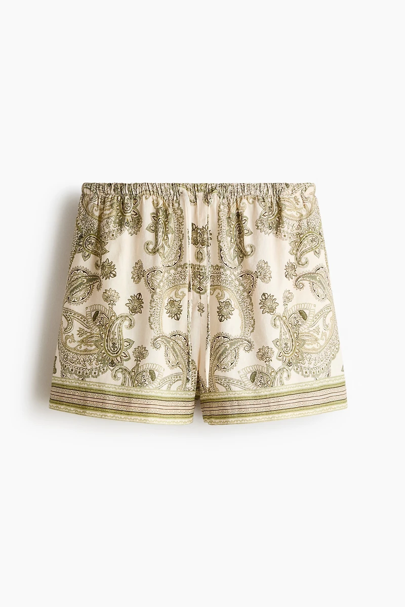 Linen-Blend Shorts