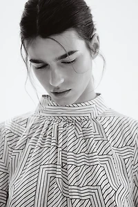 Stand-Up Collar Blouse