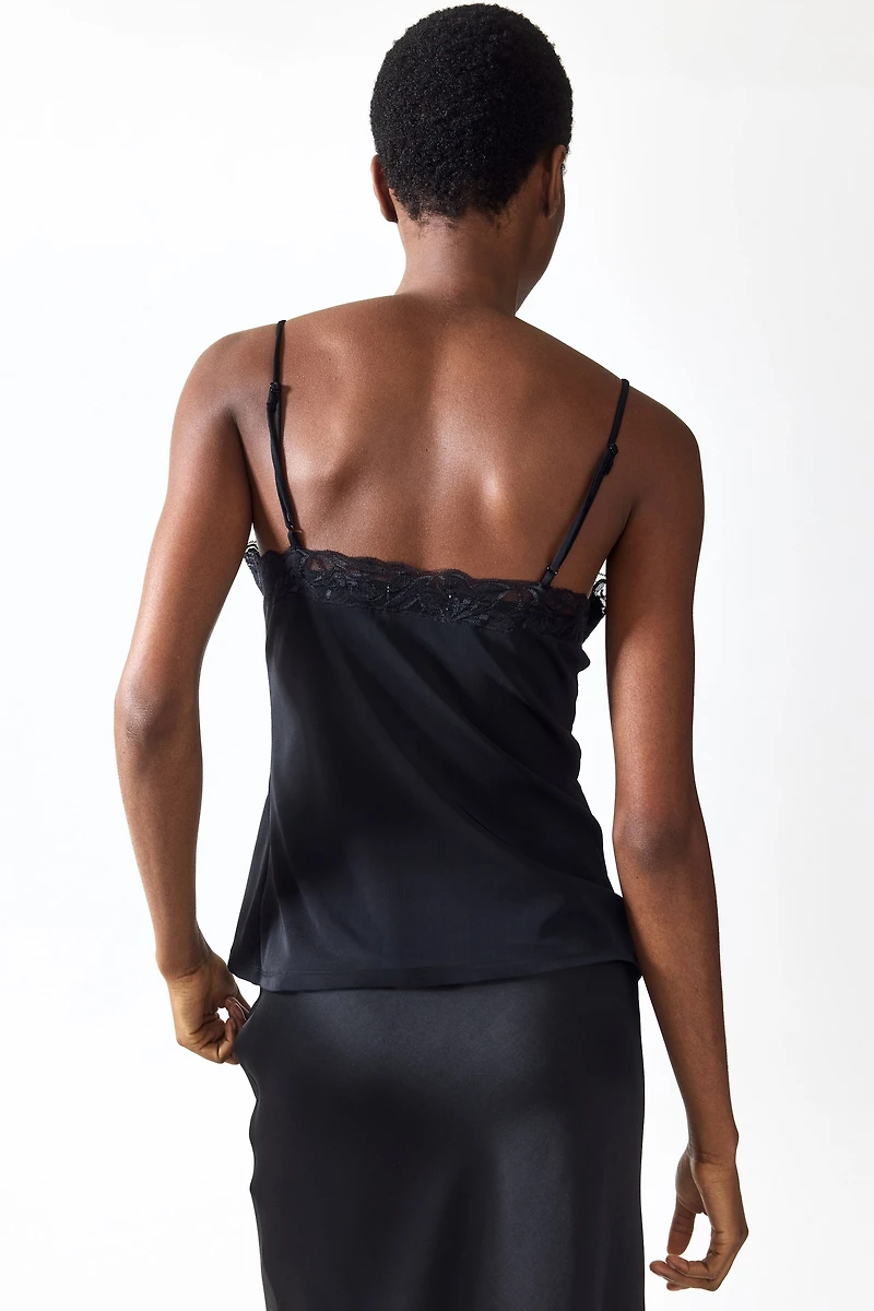 Lace-Trimmed Camisole Top