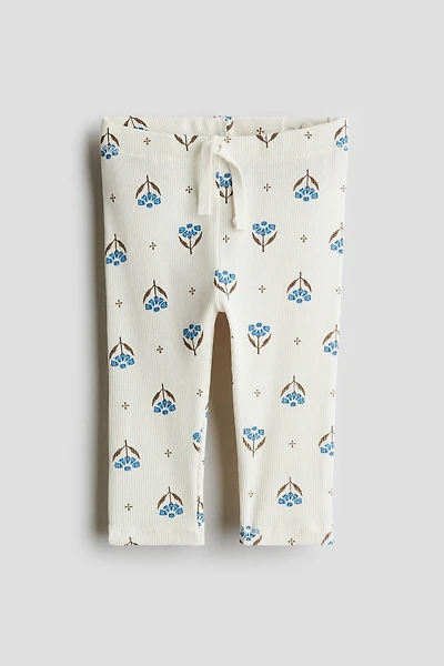 Legging en coton côtelé