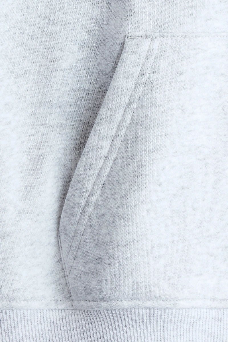 Veste à capuche fermeture éclair avec broderie