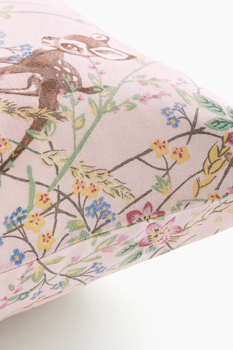 Housse de coussin en coton à motif